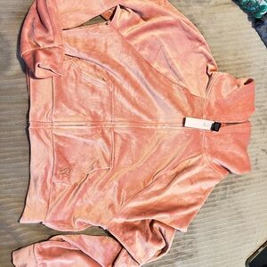 Victoria's Secret Blush Velour Bomber Jacket